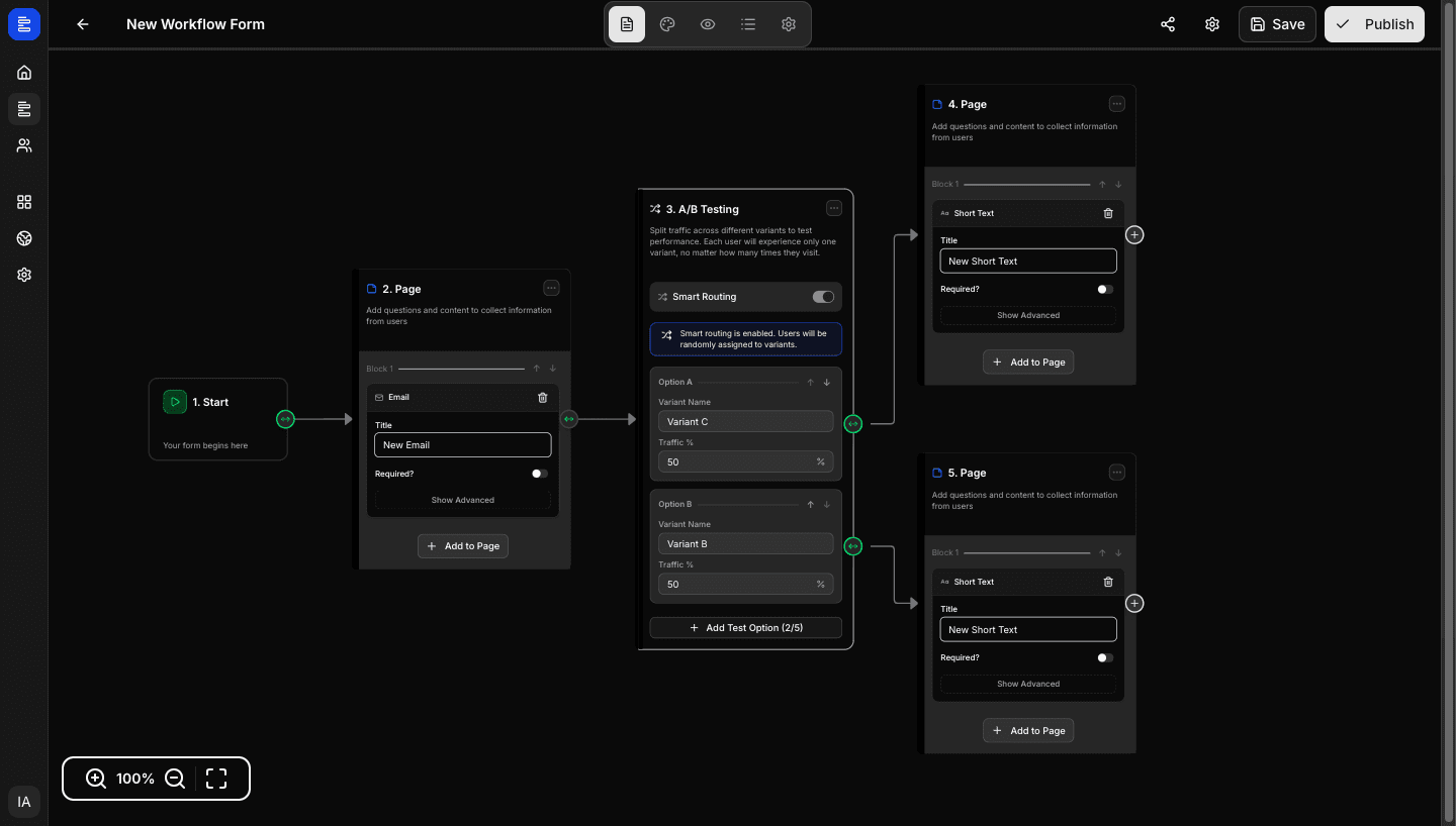 WorkForm workflow editor — compared to Formstack